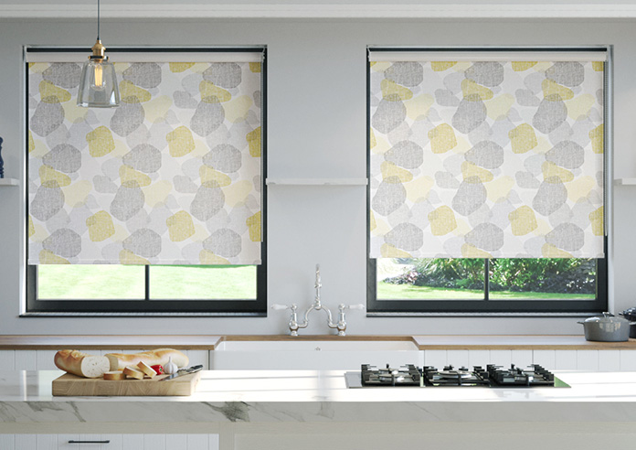 Linen Patch, Warm Yellow - Twist&Fit Roller Blind - Image 3